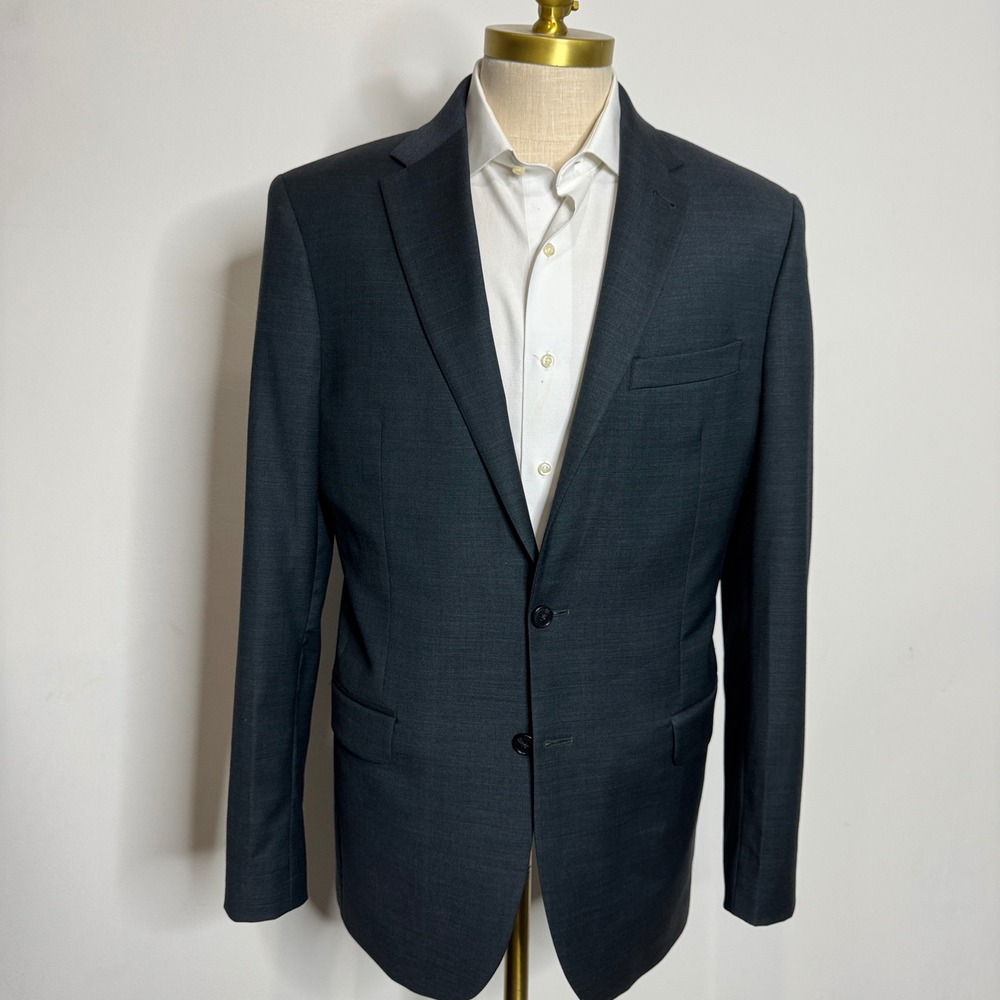 Jos A Bank 1905 Mens Gray Wool Blend Blazer Jacket Size 42L